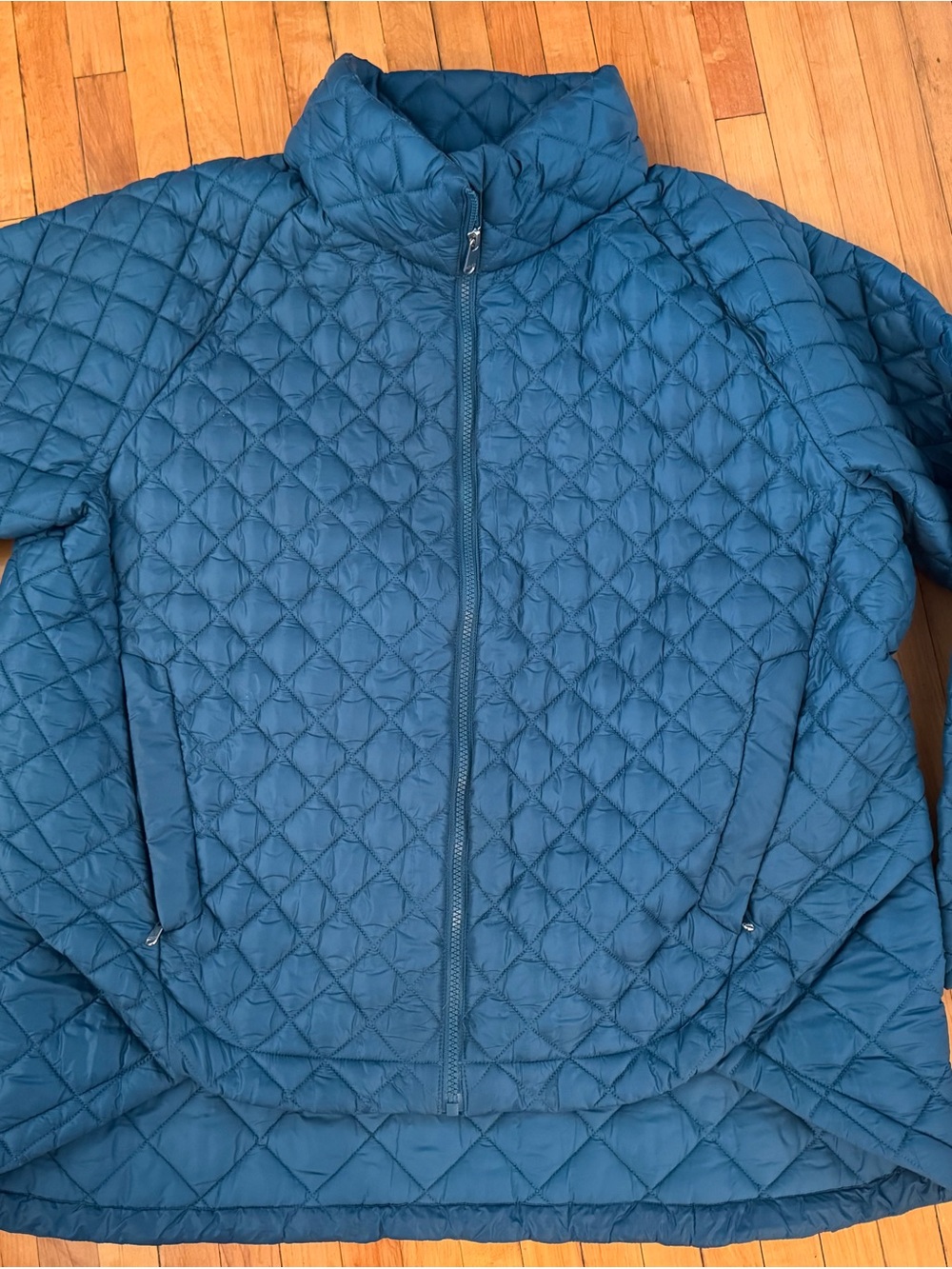 Athleta Women’s Teal Quilted Packable Puffer Jacket
